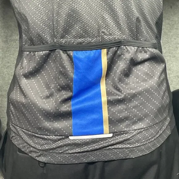 Mumu Mens Small Cycling Jersey Santos Tour Down Under AU Charcoal Ochre - Picture 7 of 9